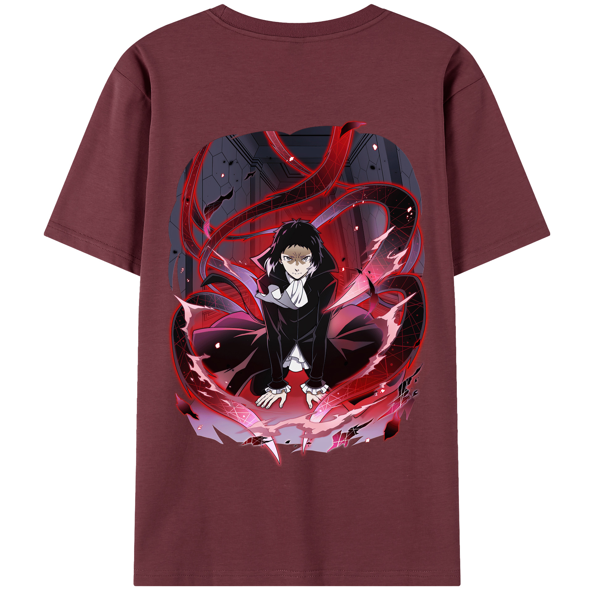 （画像用） 文豪ストレイドッグス Bungo Stray Dogs 綿100％半袖Tシャツ（背面プリント）